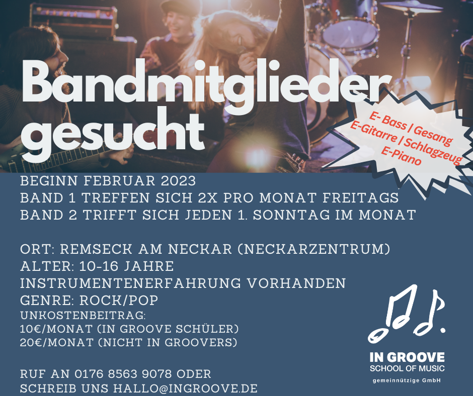 remseck in groove musikschule band projekt