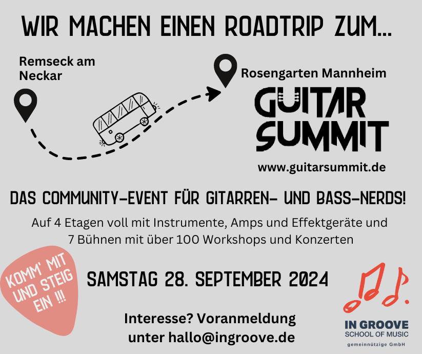 Guitar Summit roadtrip 2024 remseck Musikschule IN GROOVE
